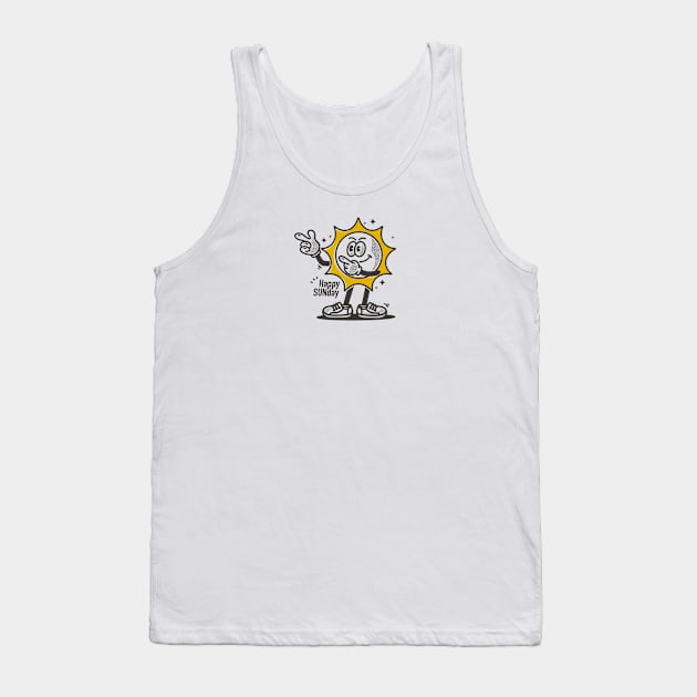 Happy SUNday Tank Top by Mint Tees